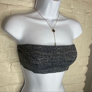PINK Victoria’s Secret Gray Unlined Tube Bra S, fits like xs